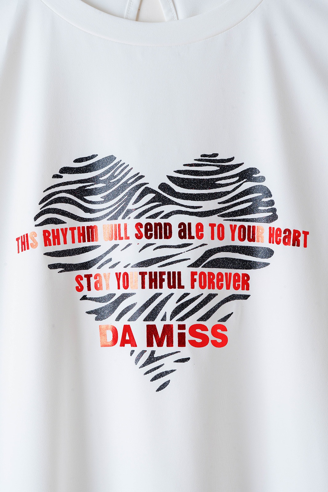 ハートゼブラ Tシャツ ホワイト 1534-1615