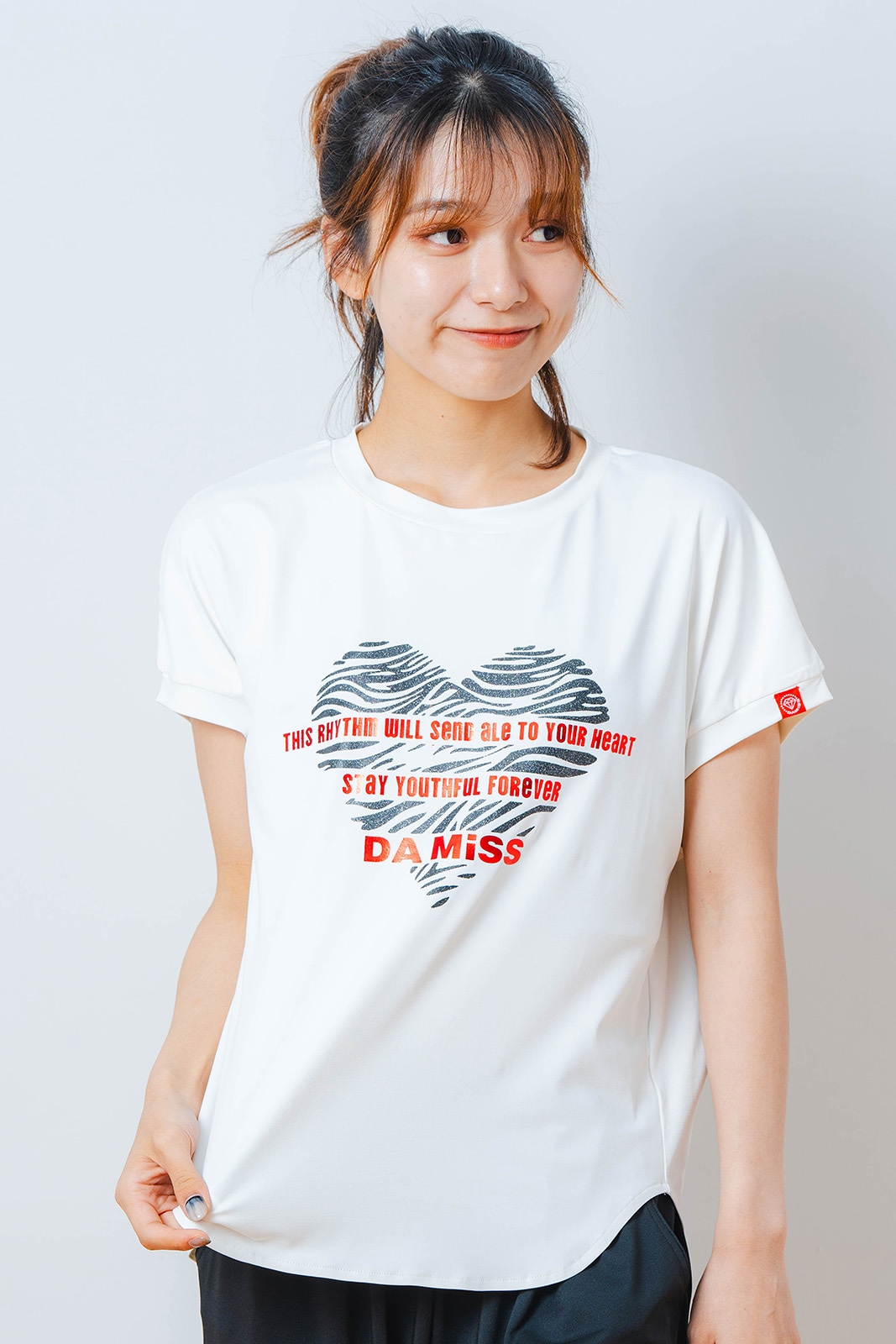 ハートゼブラ Tシャツ ホワイト 1534-1615