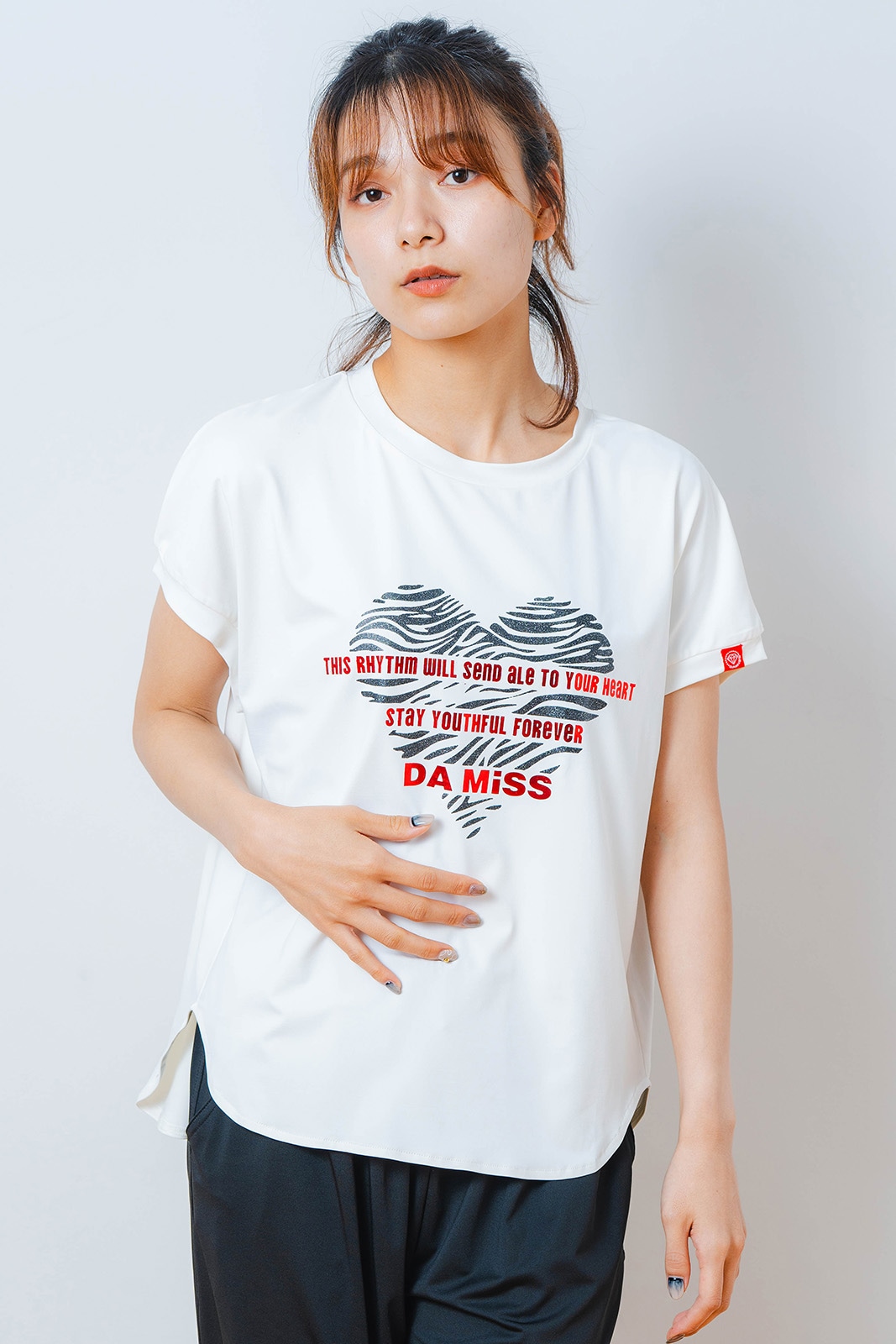 ハートゼブラ Tシャツ ホワイト 1534-1615