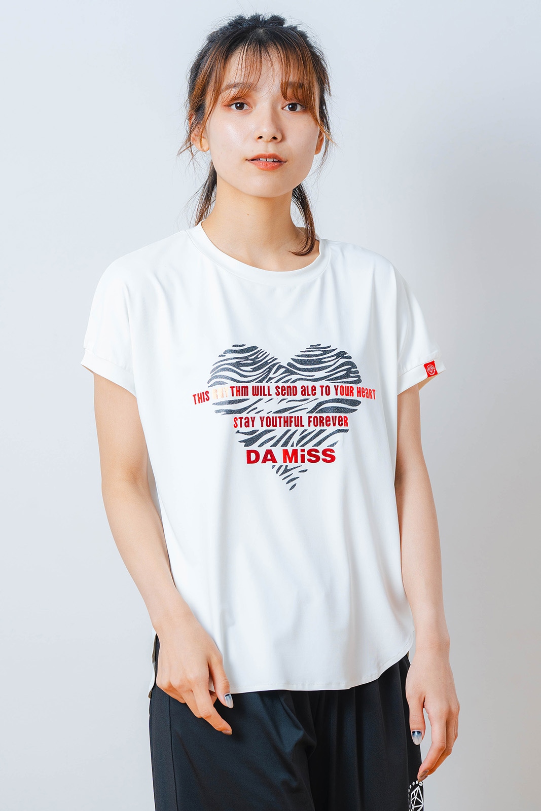 ハートゼブラ Tシャツ ホワイト 1534-1615