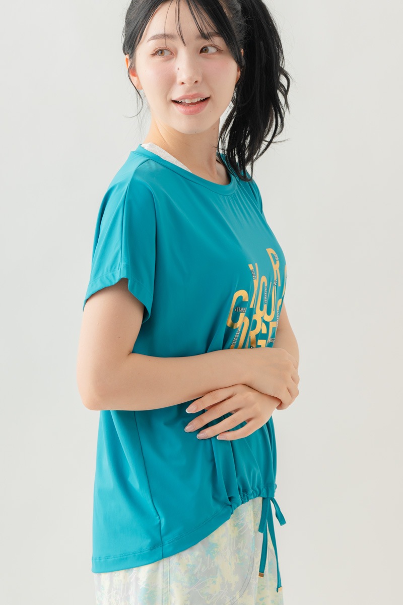 【先行割10％OFF】　メタルロゴプリントTシャツ ブルー 1634-1490【8/17まで】