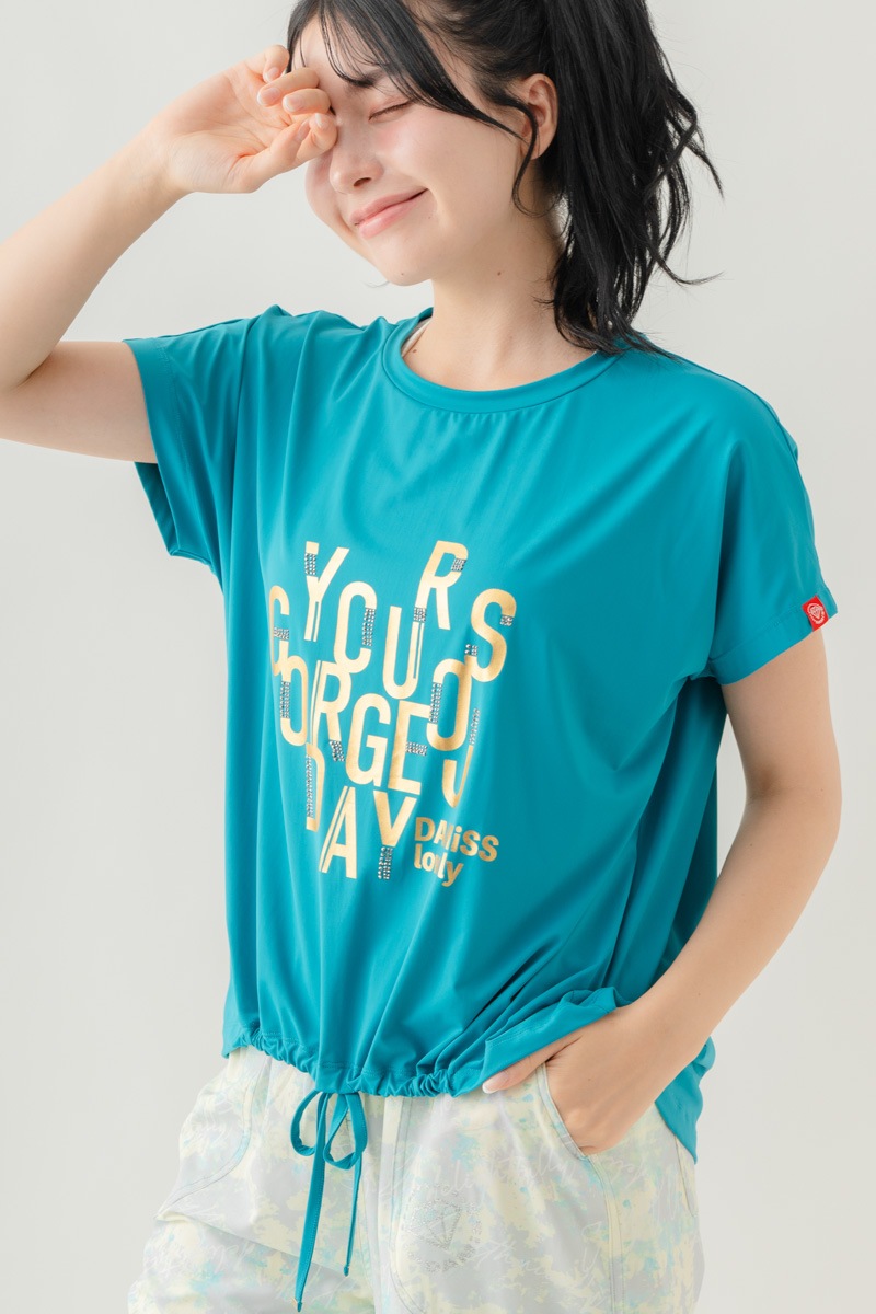 【先行割10％OFF】　メタルロゴプリントTシャツ ブルー 1634-1490【8/17まで】