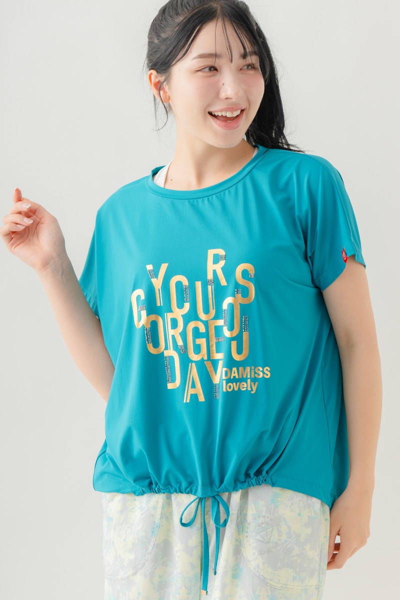 【先行割10％OFF】　メタルロゴプリントTシャツ ブルー 1634-1490【8/17まで】