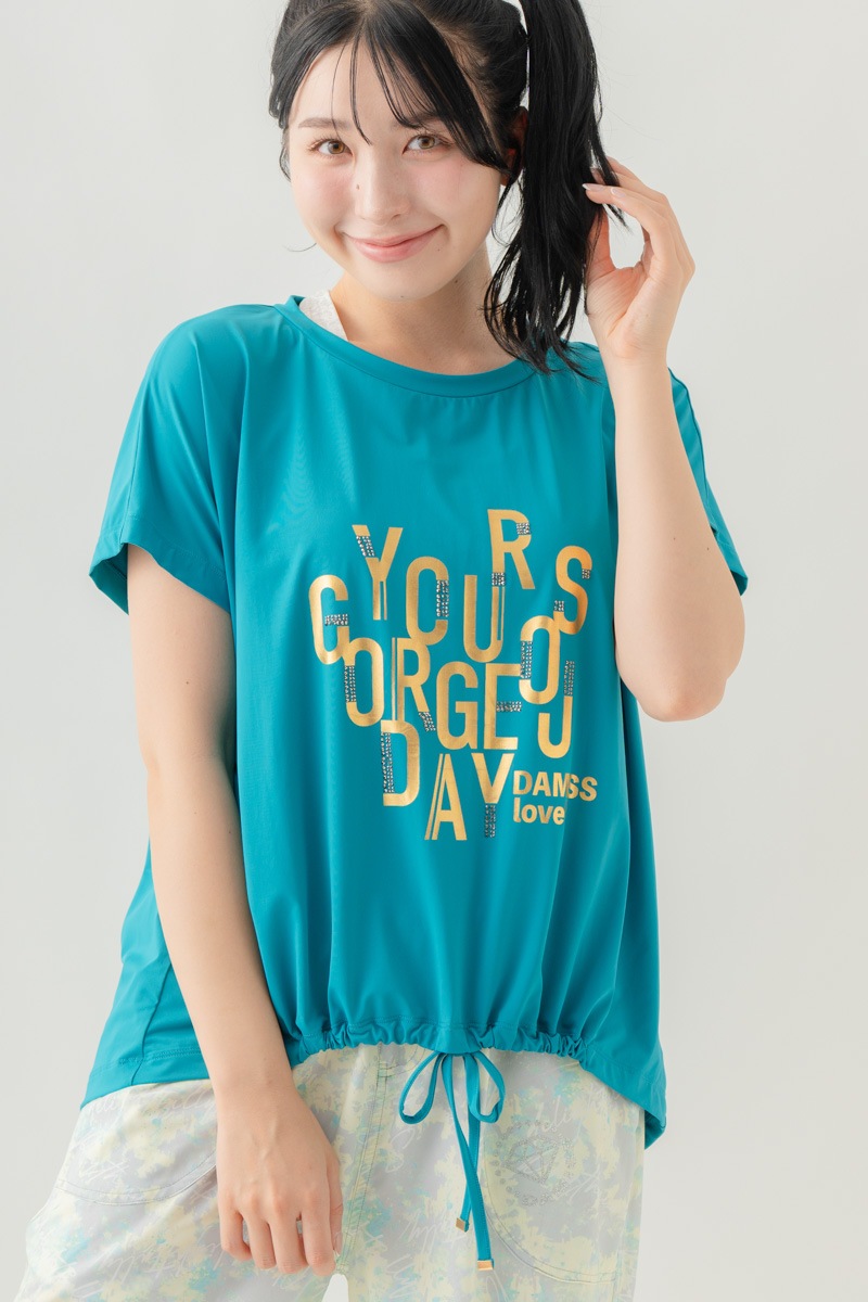 【先行割10％OFF】　メタルロゴプリントTシャツ ブルー 1634-1490【8/17まで】