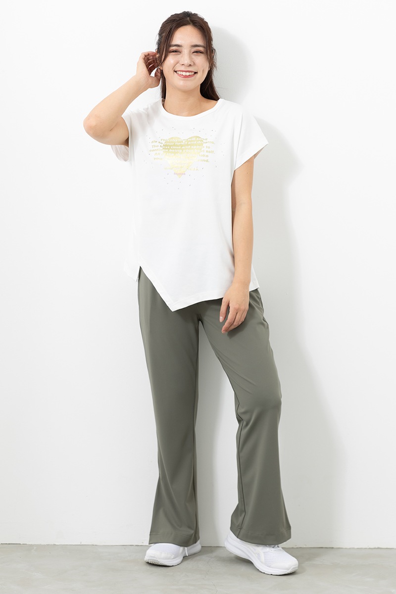 スリットロゴパンツ カーキ 1432-1203