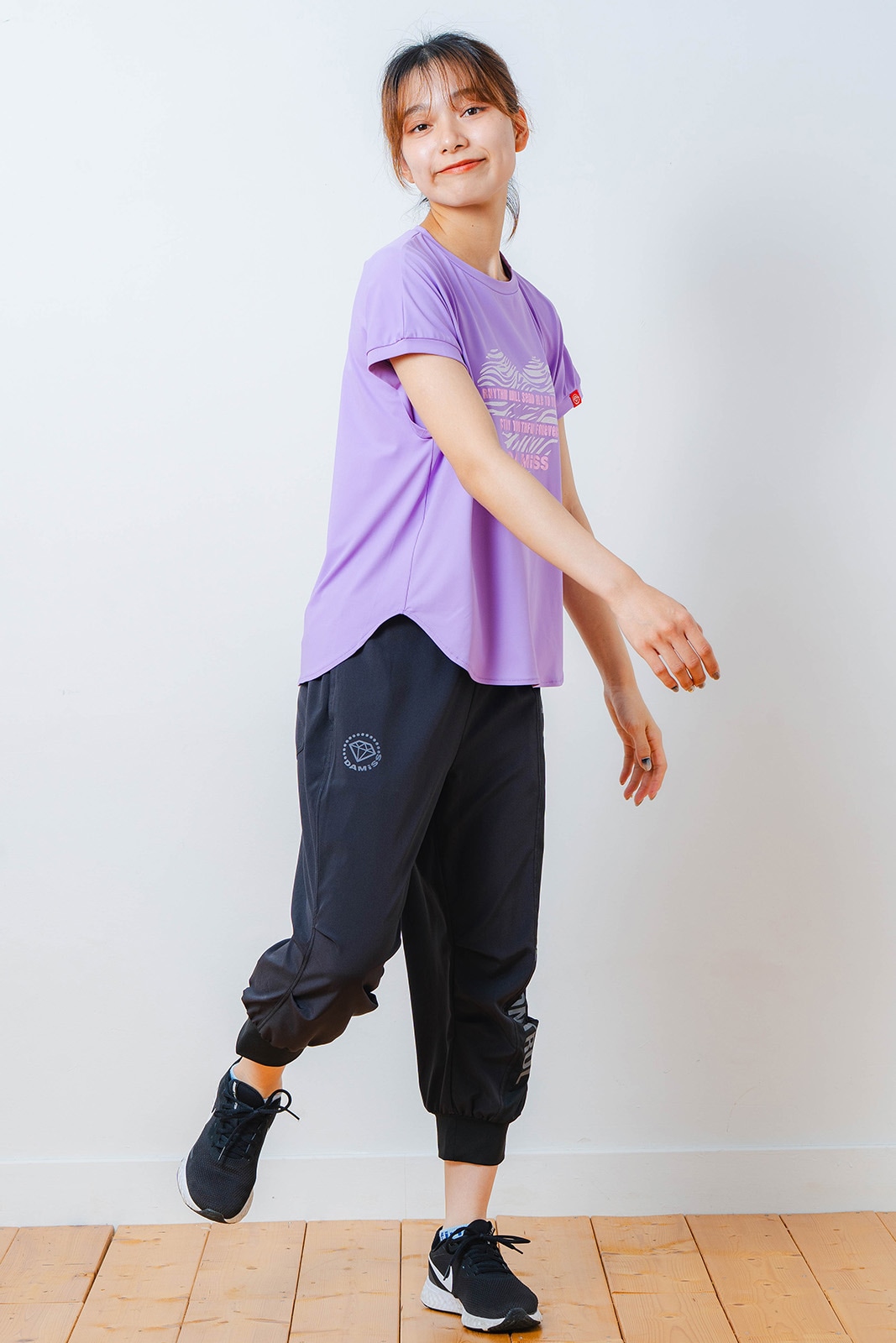 ハートゼブラ Tシャツ パープル 1534-1615