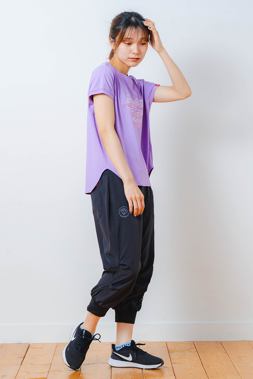 ハートゼブラ Tシャツ パープル 1534-1615