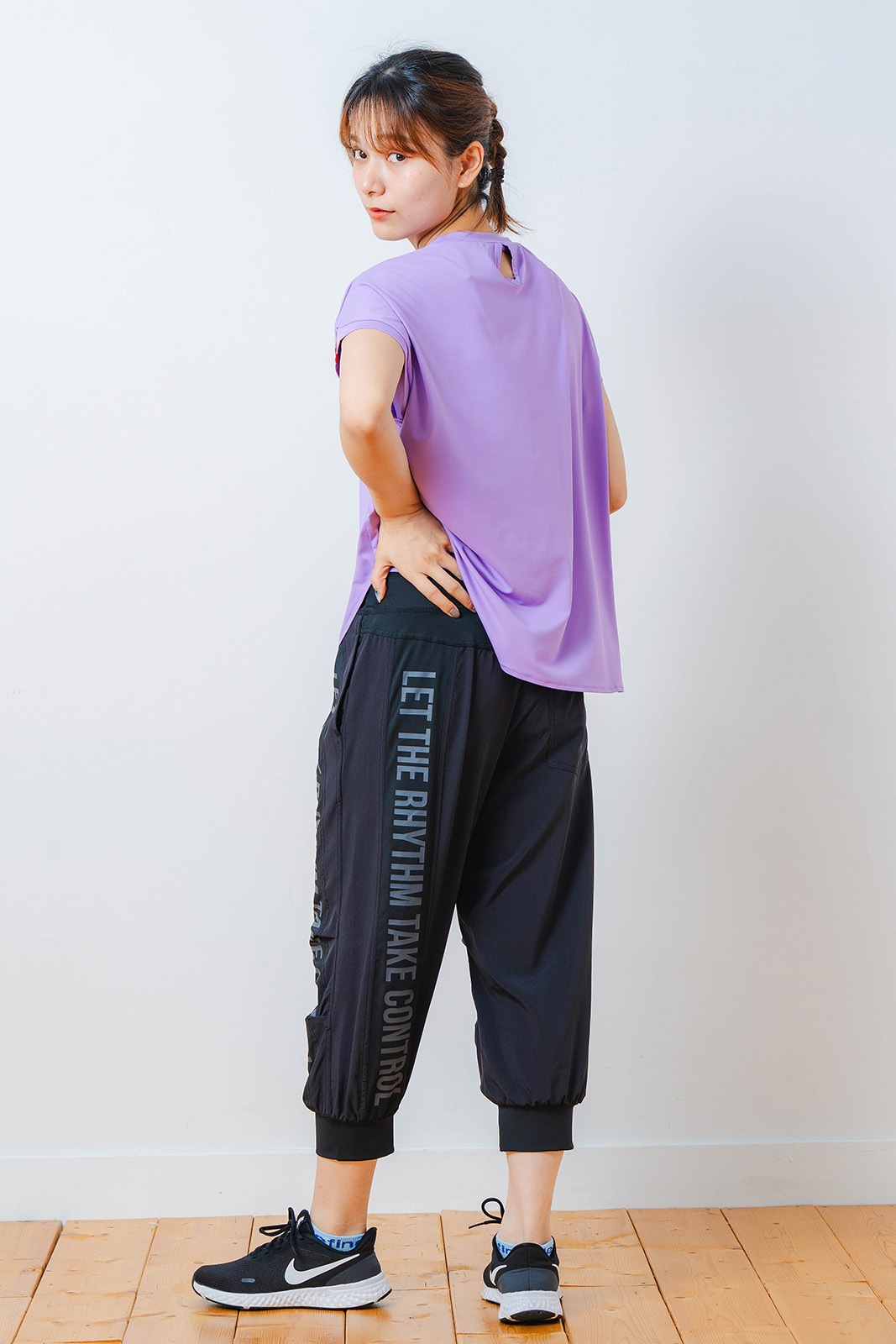 ハートゼブラ Tシャツ パープル 1534-1615