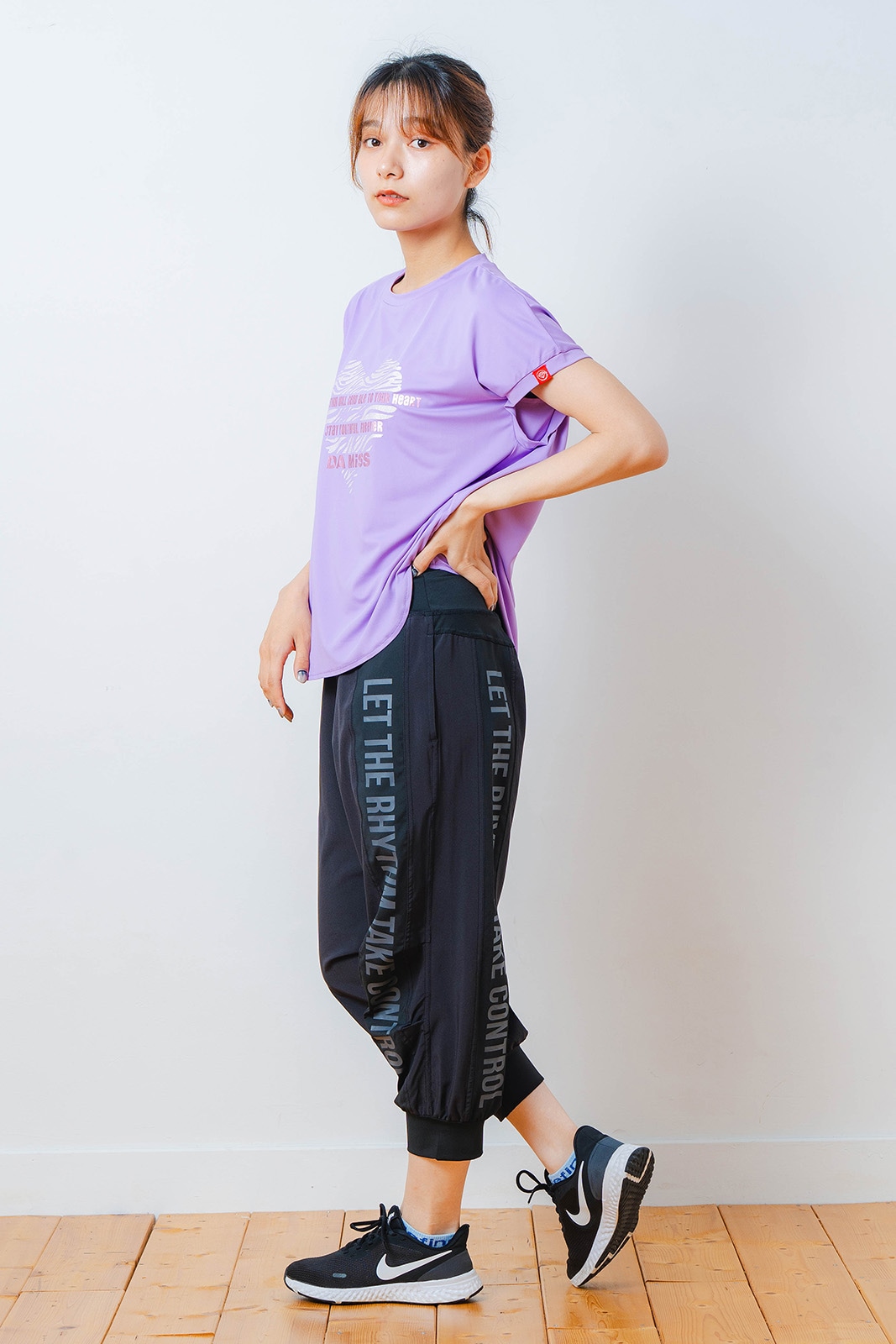 ハートゼブラ Tシャツ パープル 1534-1615