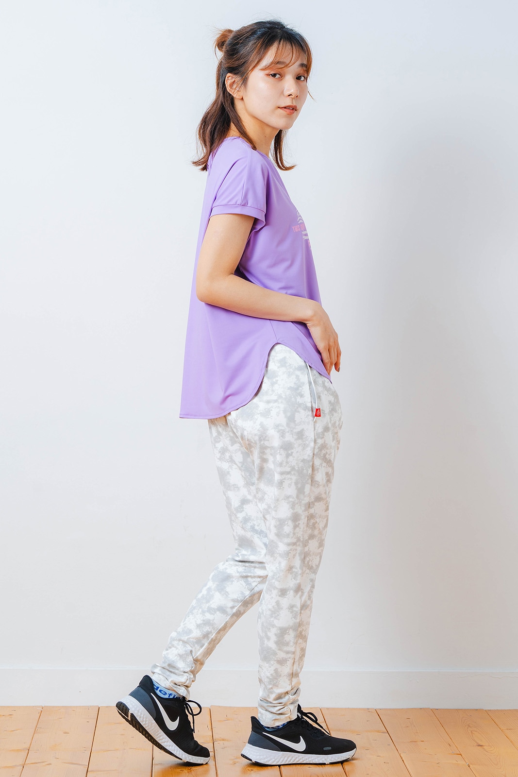 ハートゼブラ Tシャツ パープル 1534-1615