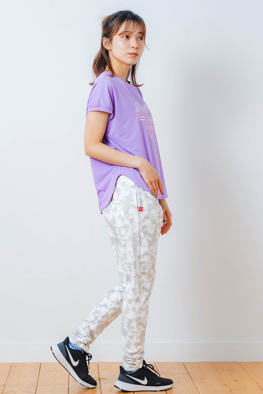 ハートゼブラ Tシャツ パープル 1534-1615