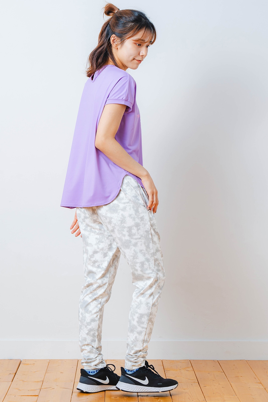 ハートゼブラ Tシャツ パープル 1534-1615