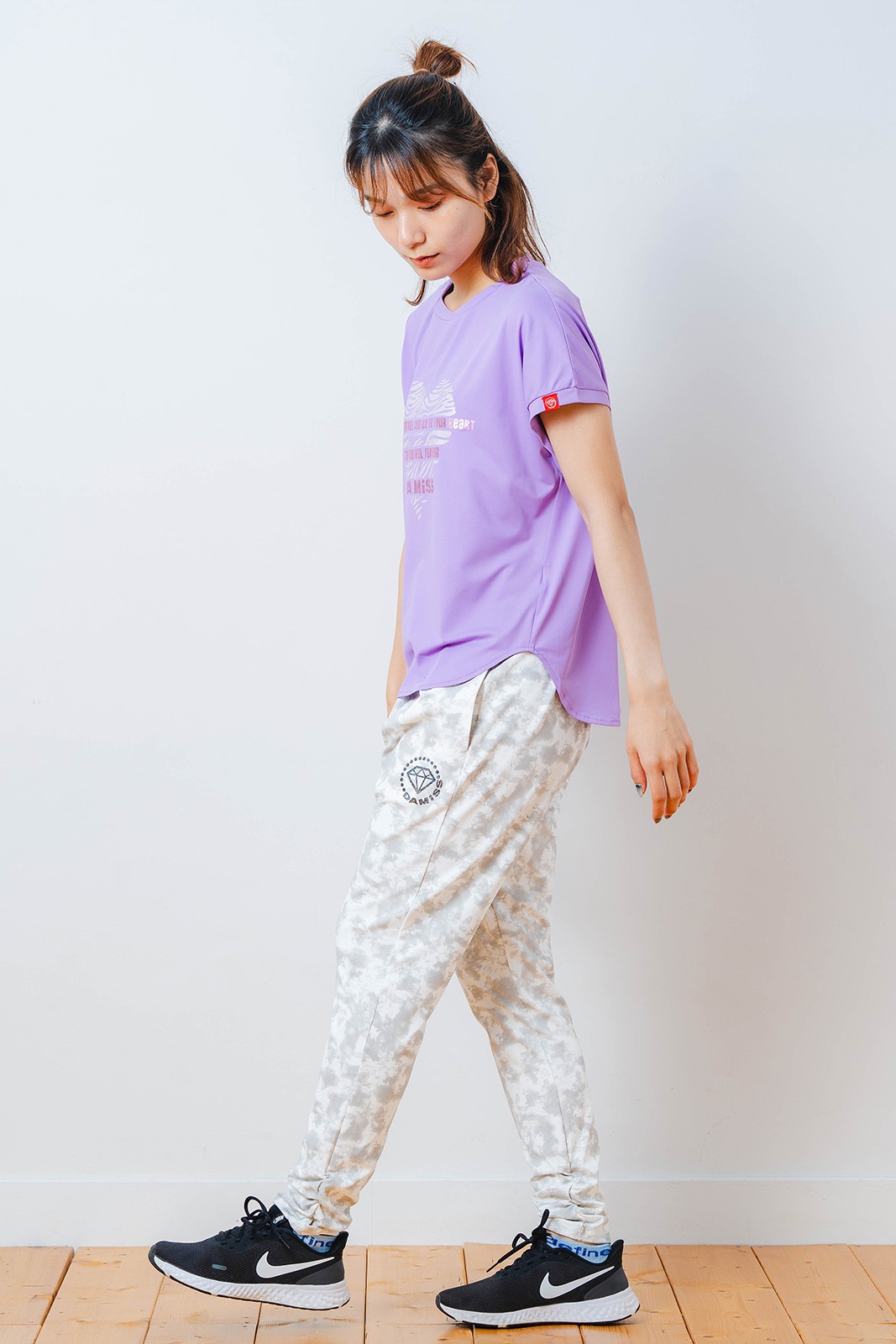 ハートゼブラ Tシャツ パープル 1534-1615