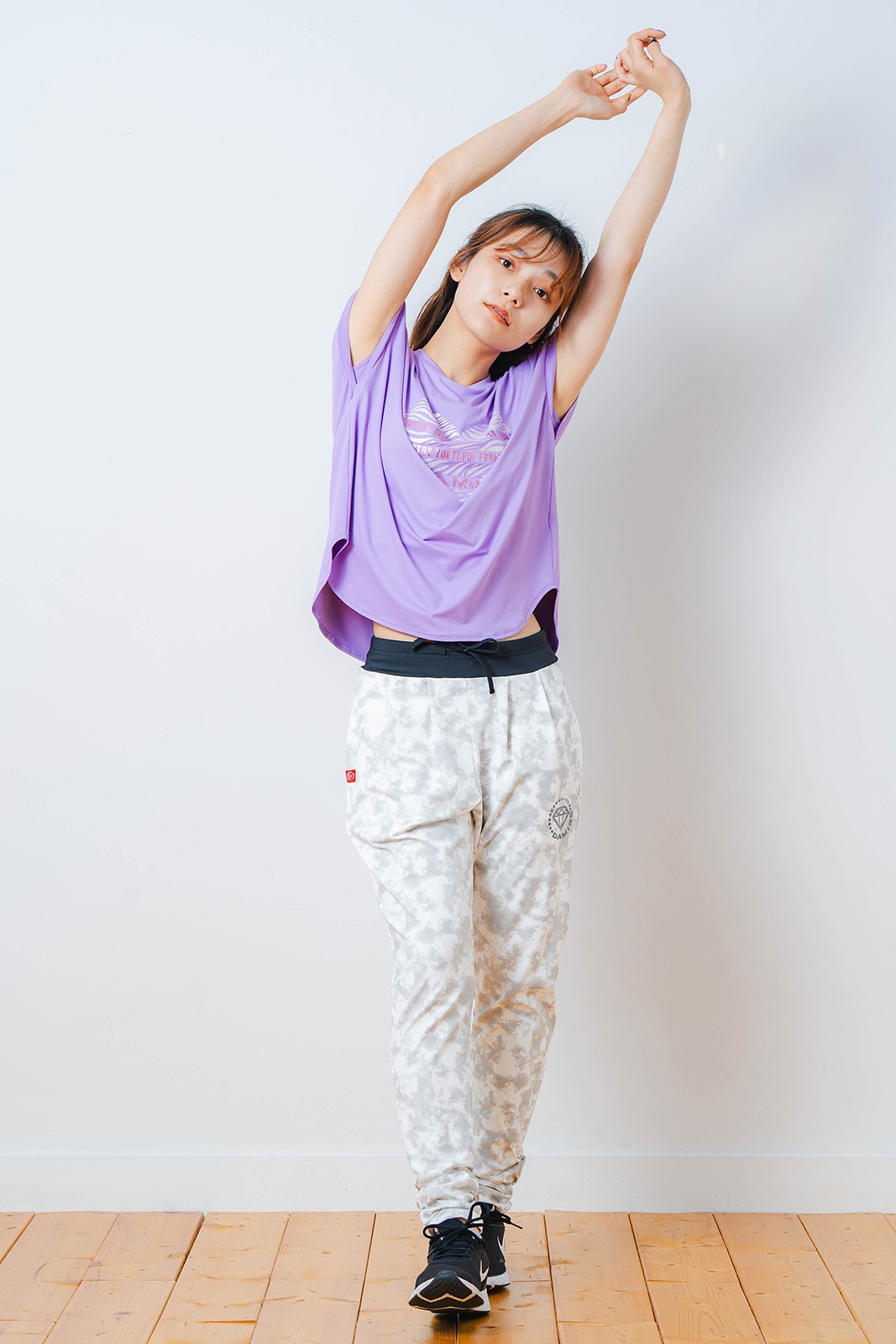 ハートゼブラ Tシャツ パープル 1534-1615