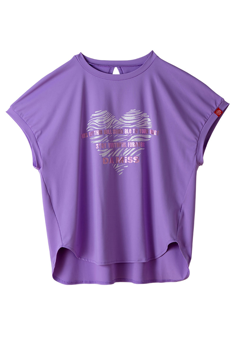 ハートゼブラ Tシャツ パープル 1534-1615