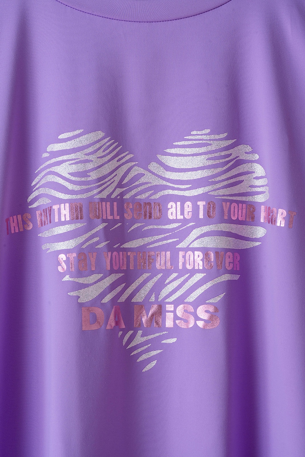 ハートゼブラ Tシャツ パープル 1534-1615