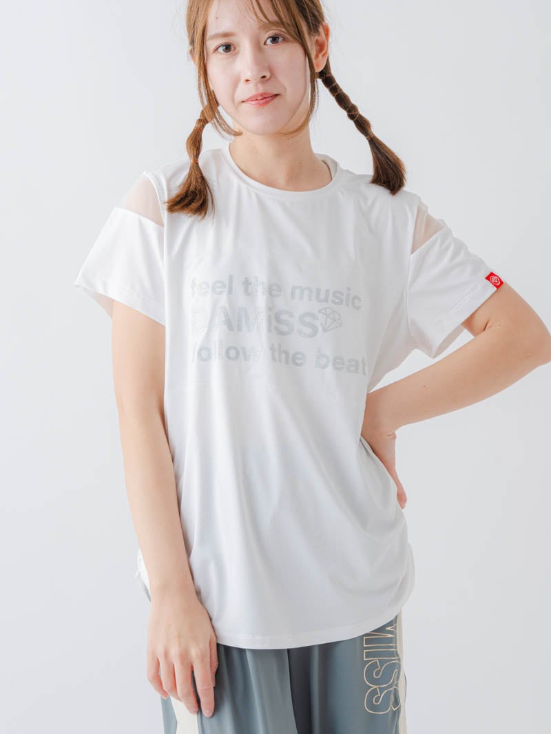 チュールデコTシャツ ホワイト 1634-1465