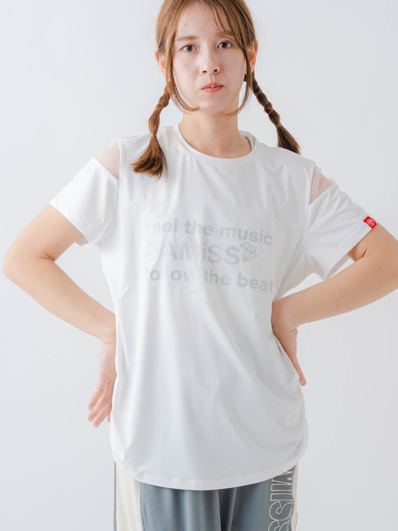 チュールデコTシャツ ホワイト 1634-1465