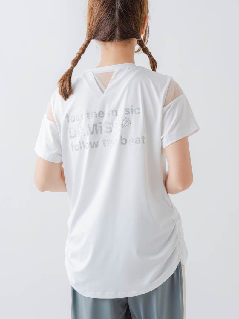 チュールデコTシャツ ホワイト 1634-1465 | D SHOP 大人の女性が美しく