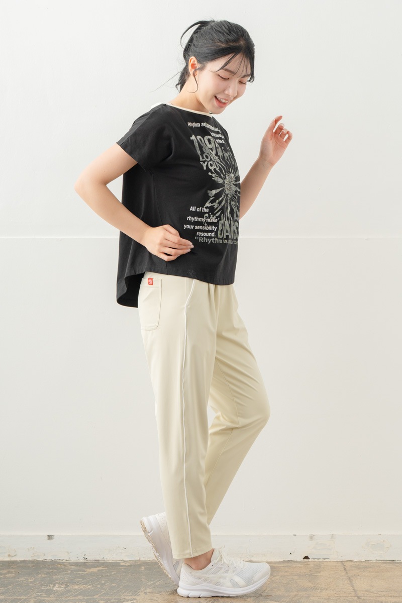 【先行割10％OFF】　カラーラインストレッチパンツ アイボリー 5632-1491【8/17まで】