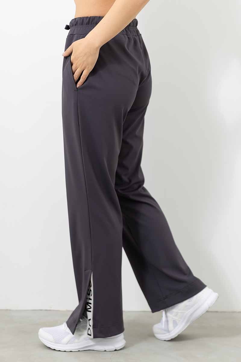 スリットロゴパンツ チャコール 1432-1203