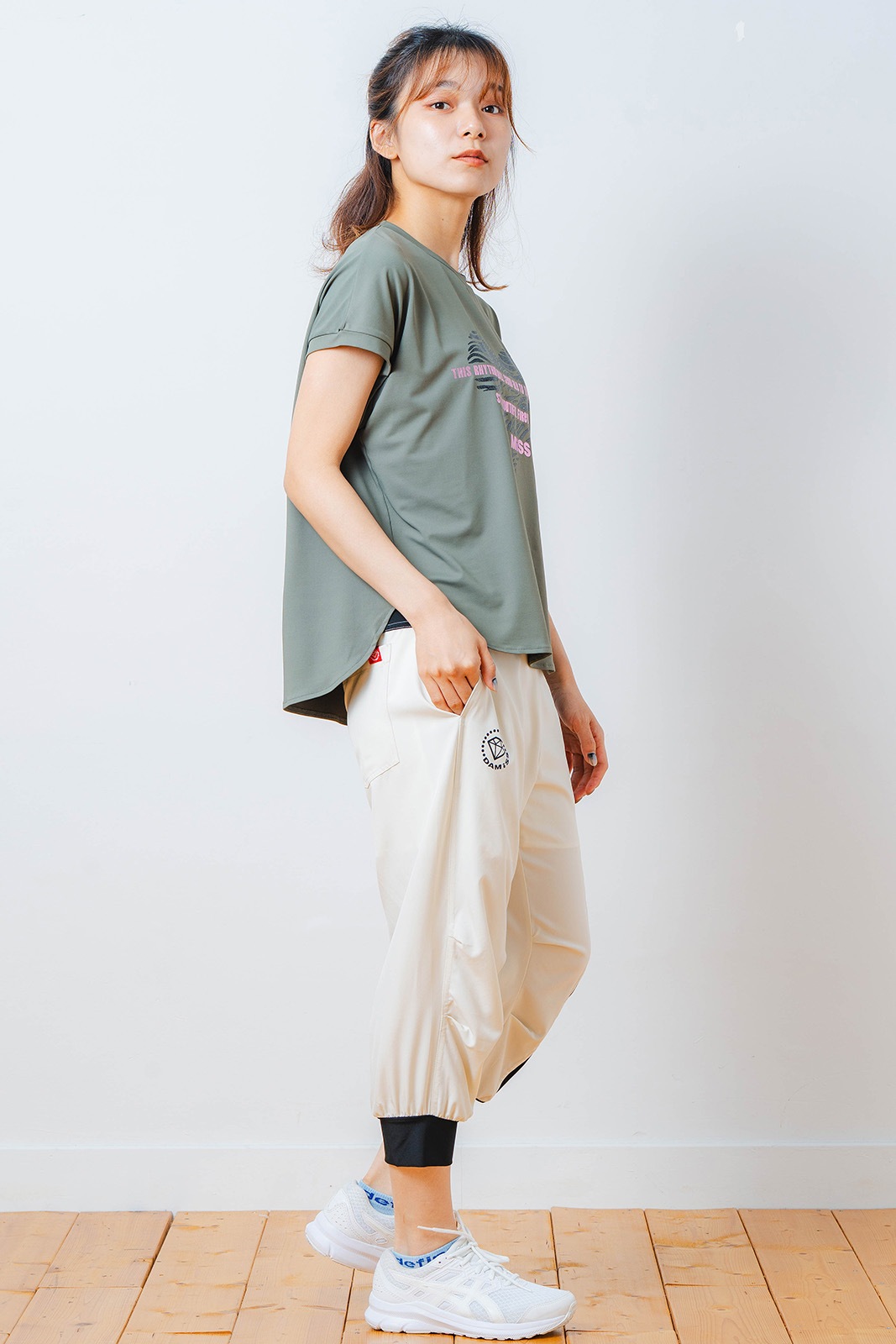 ハートゼブラ Tシャツ カーキ 1534-1615