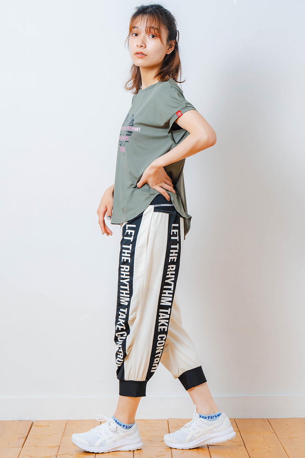 ハートゼブラ Tシャツ カーキ 1534-1615