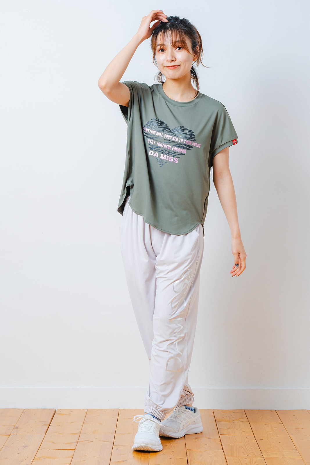 ハートゼブラ Tシャツ カーキ 1534-1615