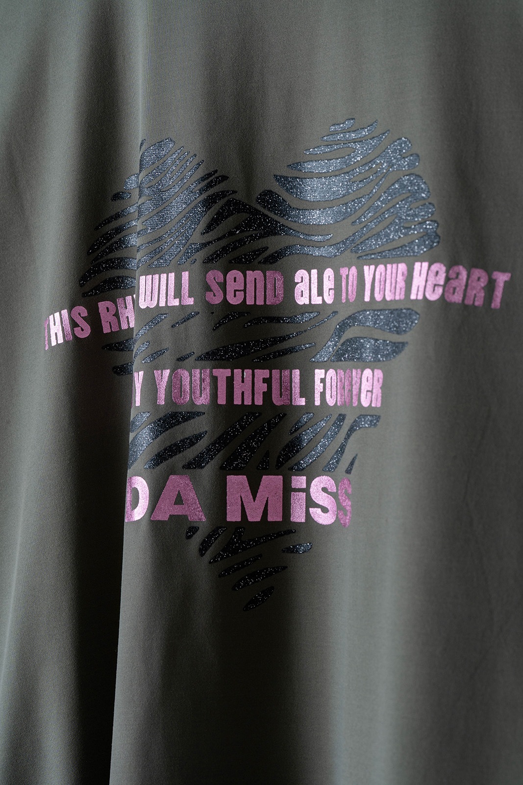 ハートゼブラ Tシャツ カーキ 1534-1615