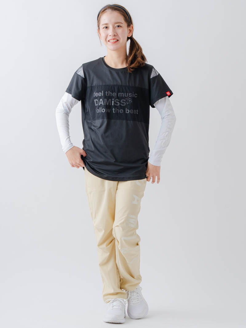 チュールデコTシャツ  ブラック  1634-1465