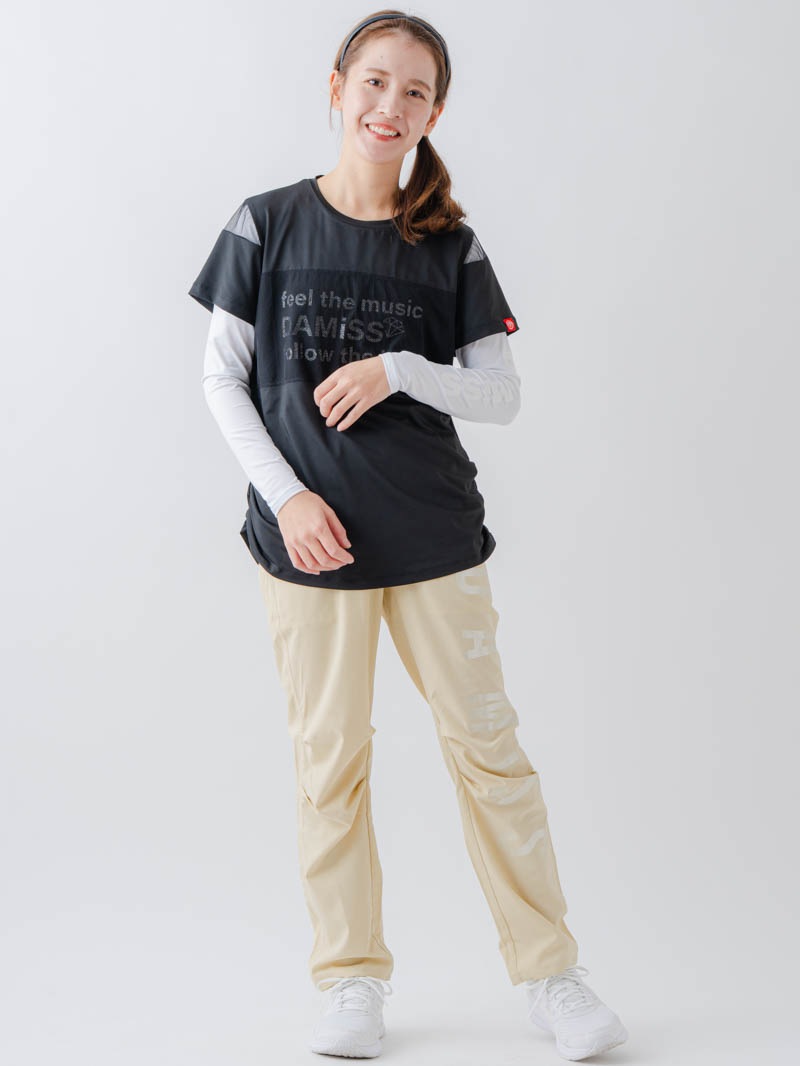 チュールデコTシャツ  ブラック  1634-1465