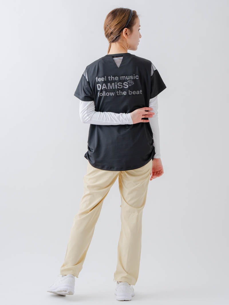 チュールデコTシャツ  ブラック  1634-1465