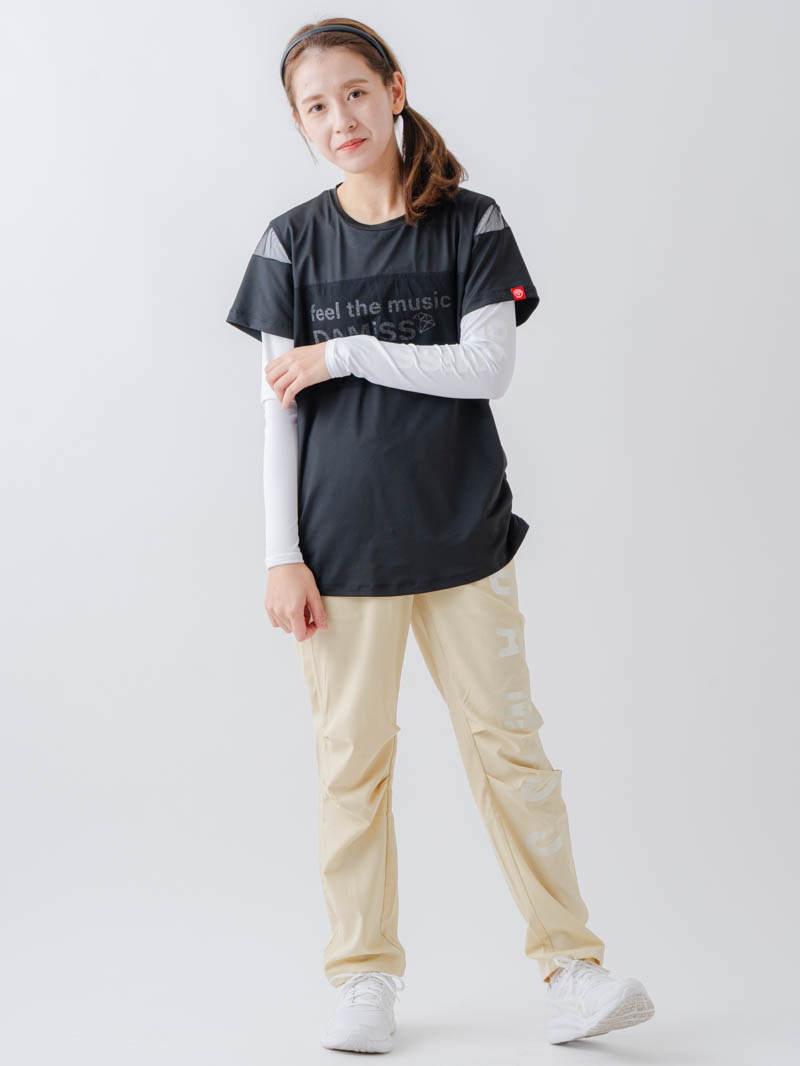 チュールデコTシャツ  ブラック  1634-1465