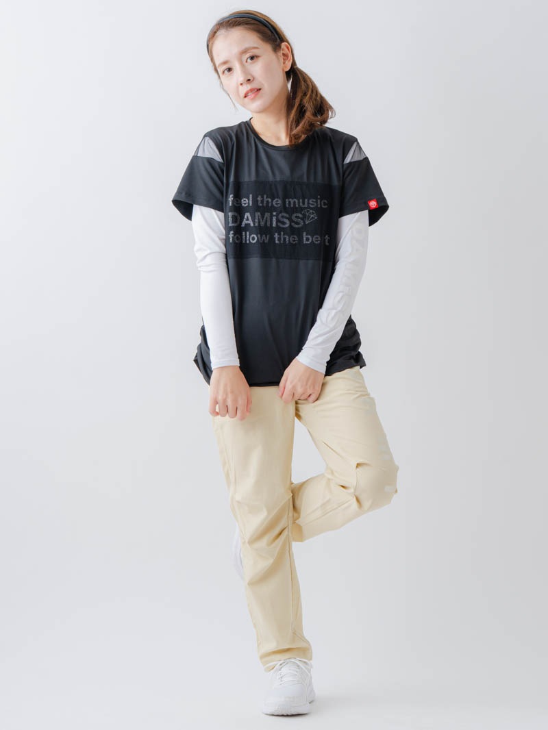 チュールデコTシャツ  ブラック  1634-1465