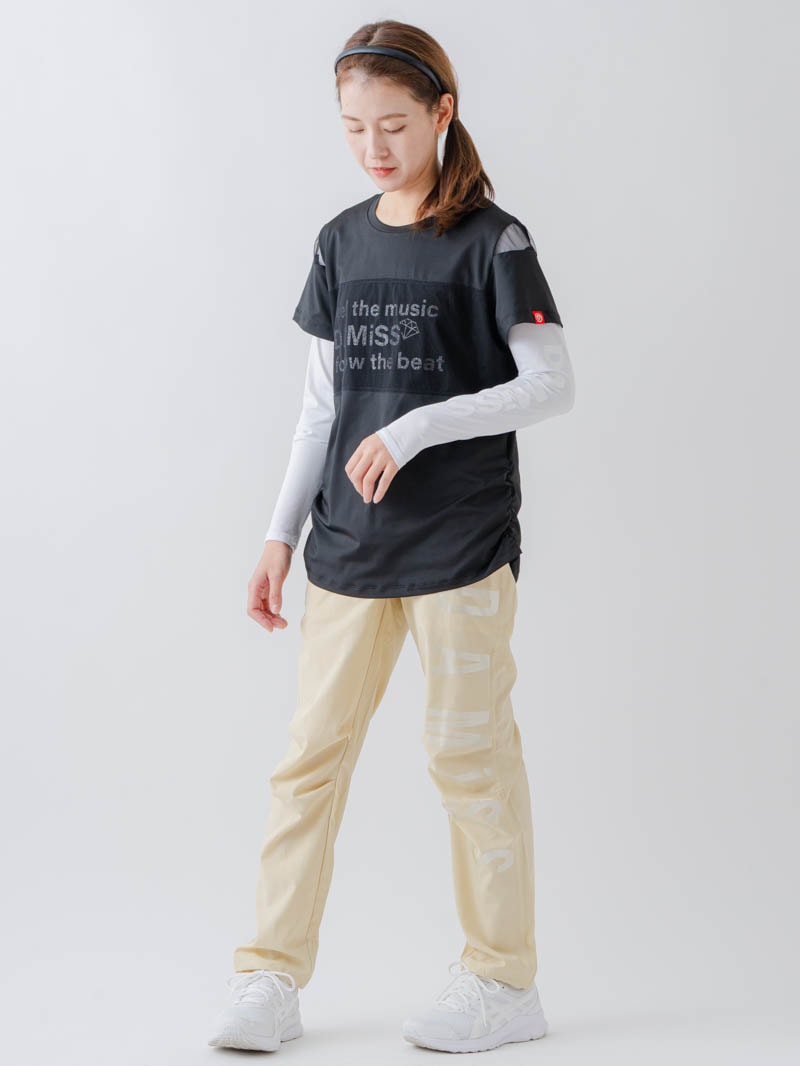 チュールデコTシャツ  ブラック  1634-1465