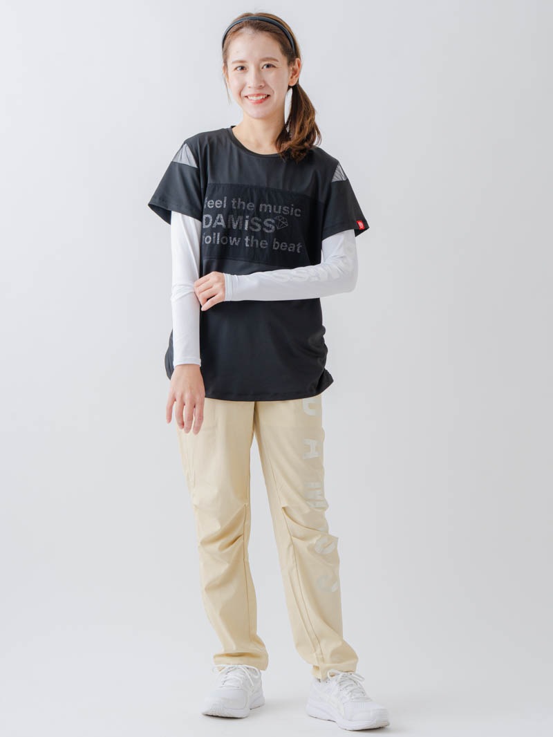 チュールデコTシャツ  ブラック  1634-1465
