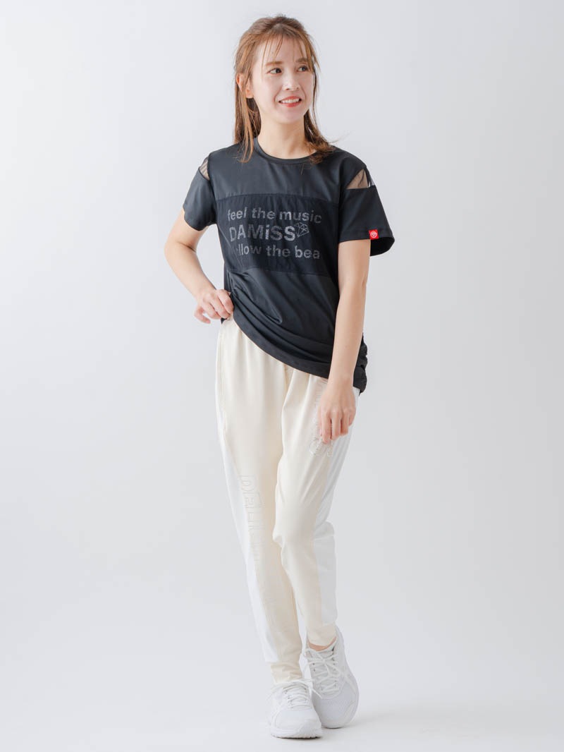 チュールデコTシャツ  ブラック  1634-1465