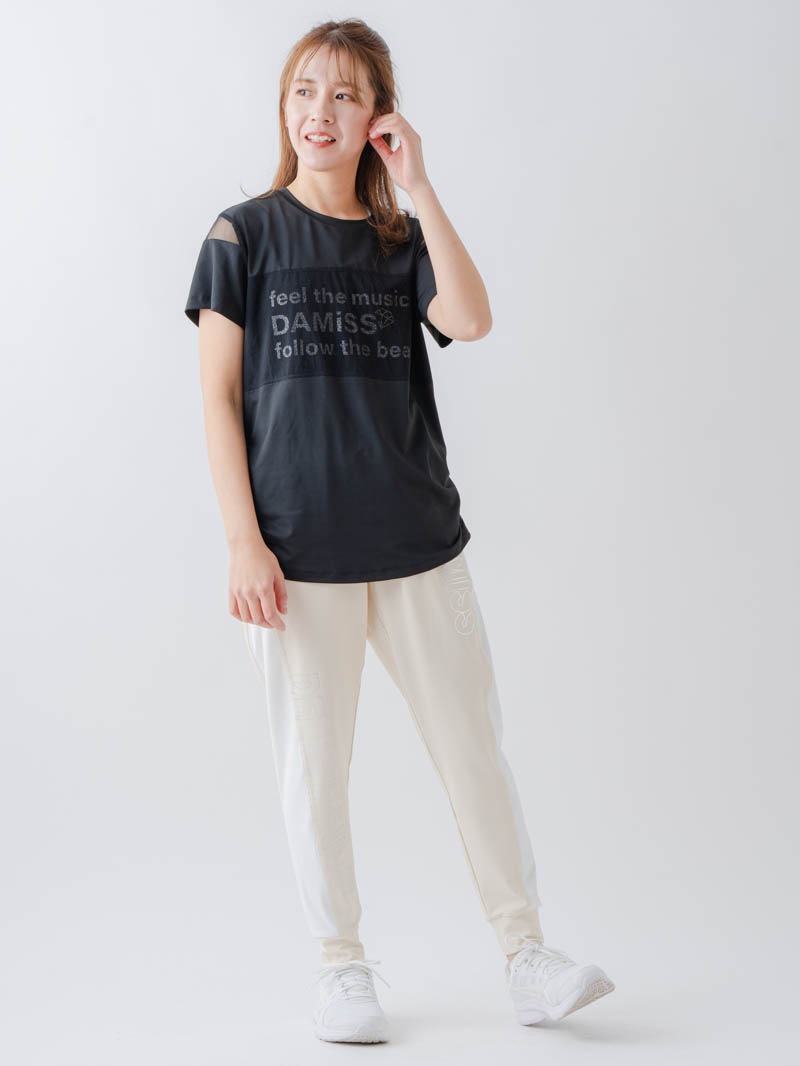 チュールデコTシャツ  ブラック  1634-1465