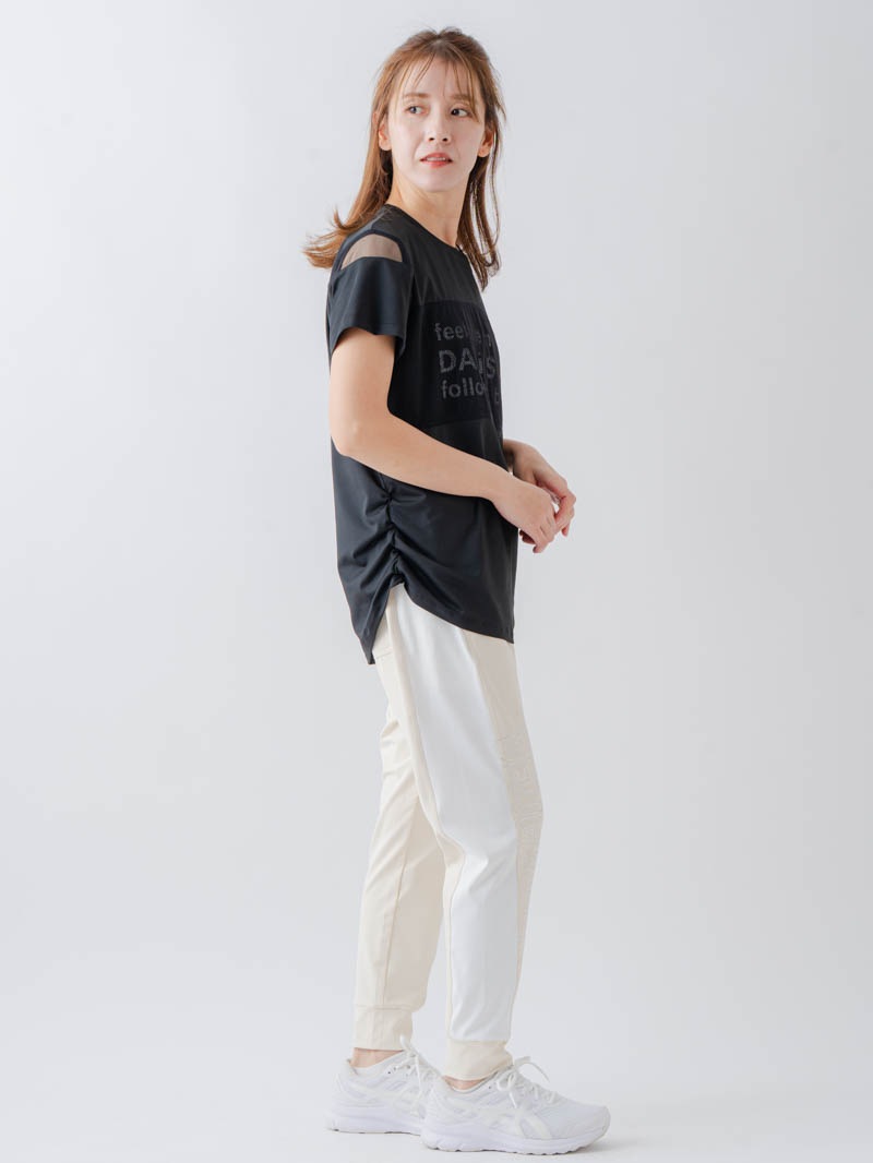チュールデコTシャツ  ブラック  1634-1465