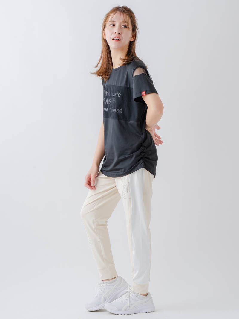 チュールデコTシャツ  ブラック  1634-1465