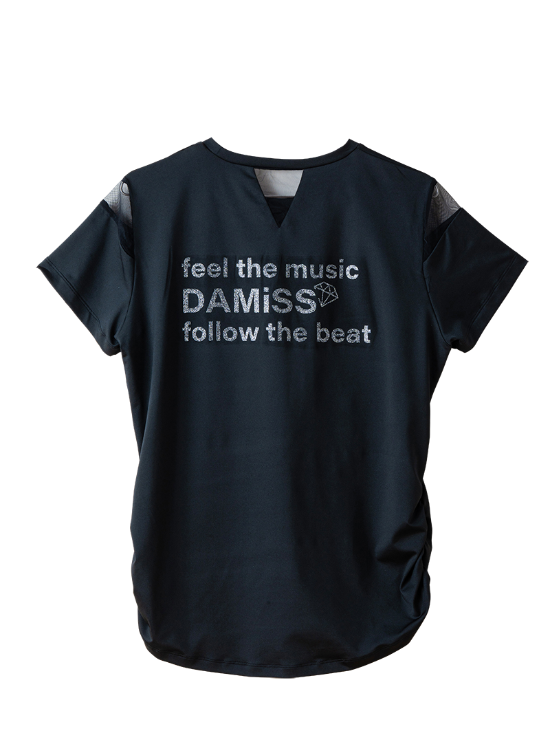 チュールデコTシャツ  ブラック  1634-1465