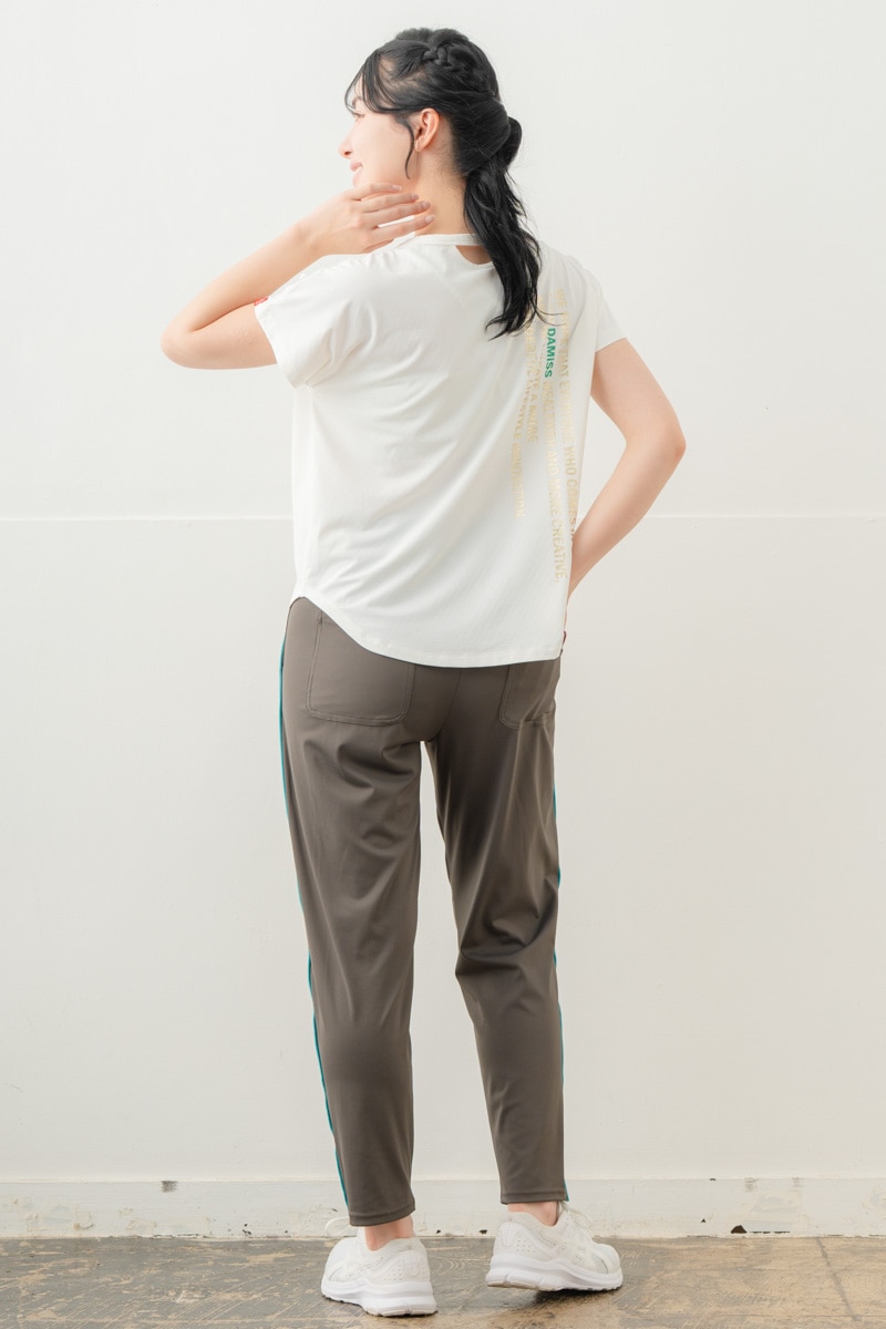 【先行割10％OFF】　カラーラインストレッチパンツ カーキブラウン 5632-1491【8/17まで】