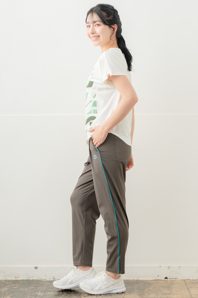 【先行割10％OFF】　カラーラインストレッチパンツ カーキブラウン 5632-1491【8/17まで】