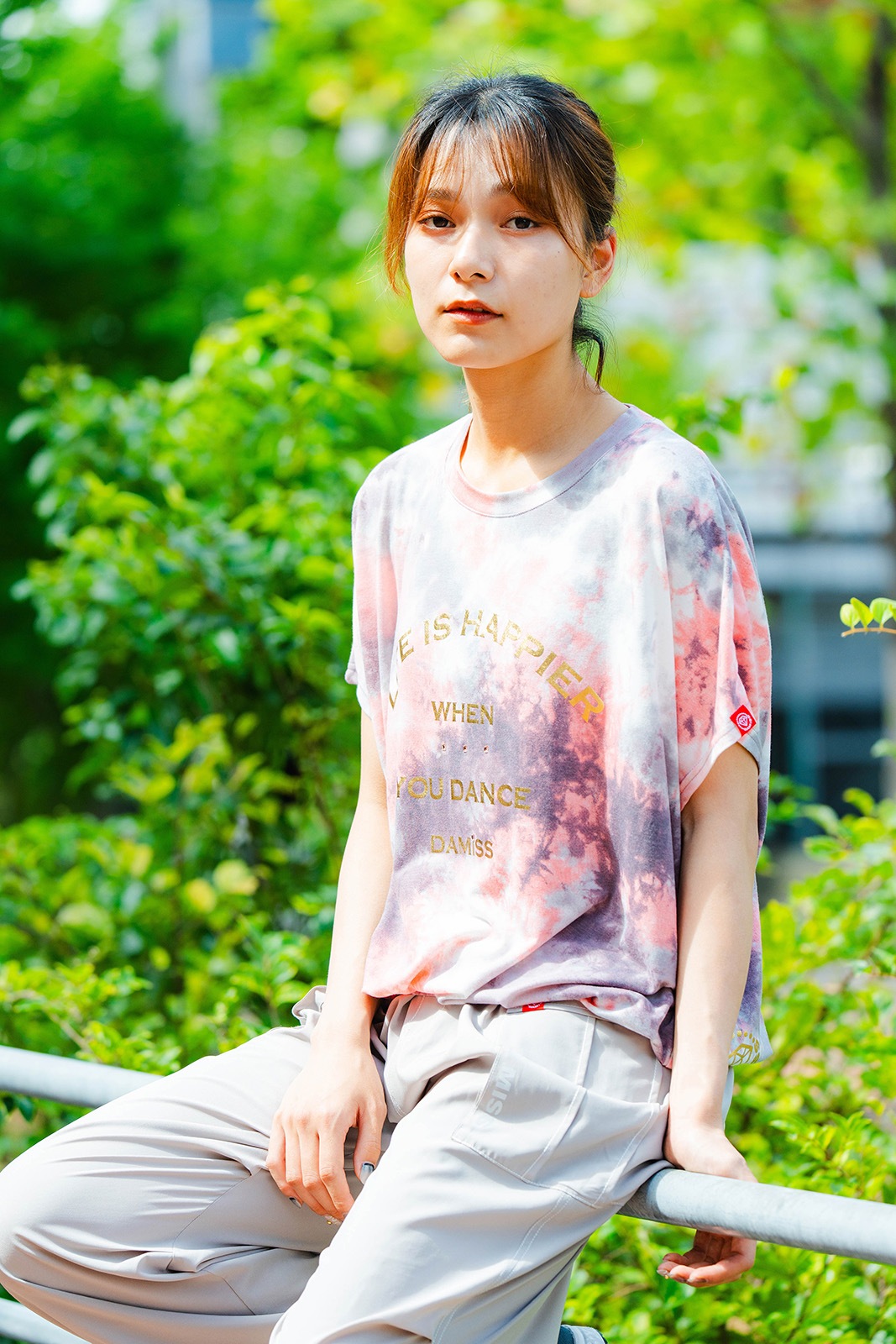 タイダイカスタムプリント Tシャツ オレンジ 1534-1616