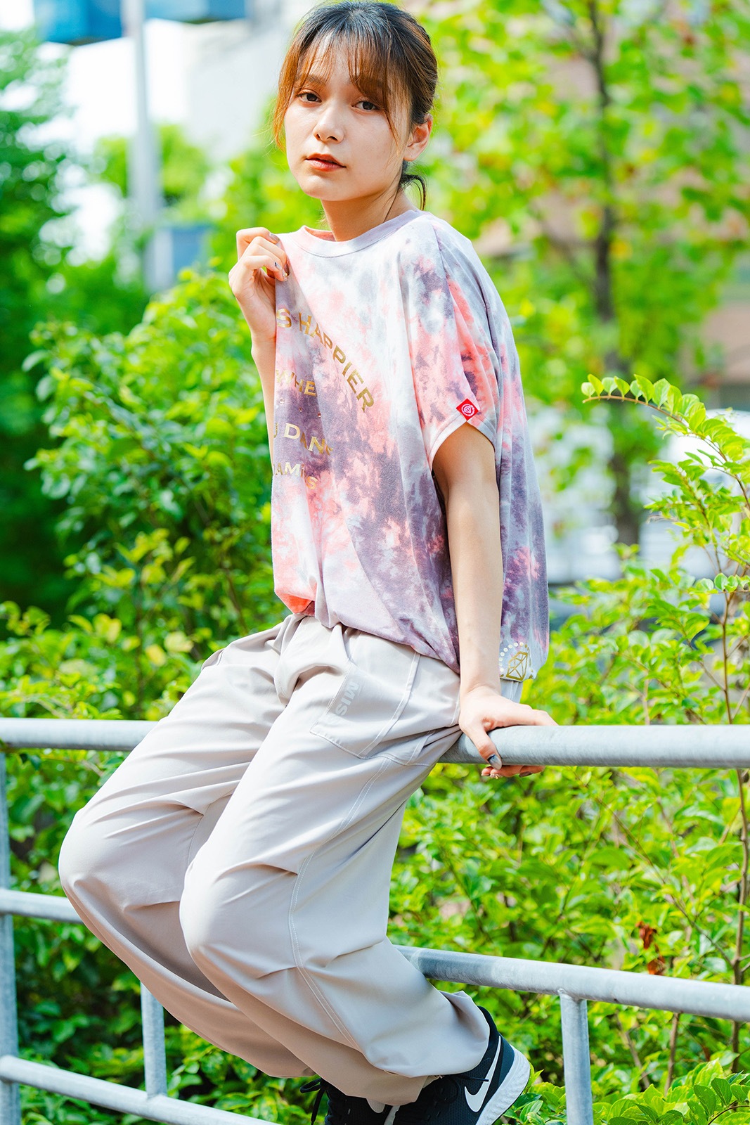 タイダイカスタムプリント Tシャツ オレンジ 1534-1616