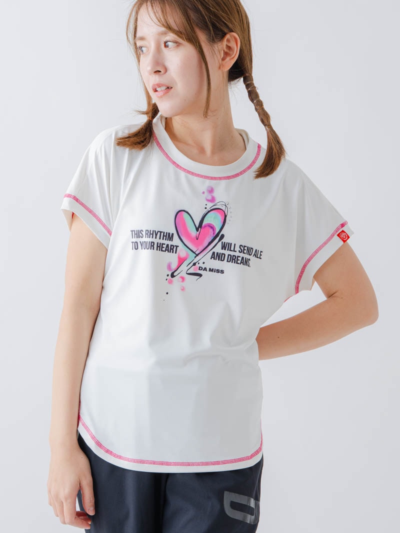 ペイントハートTシャツ  ホワイト  1634-1466