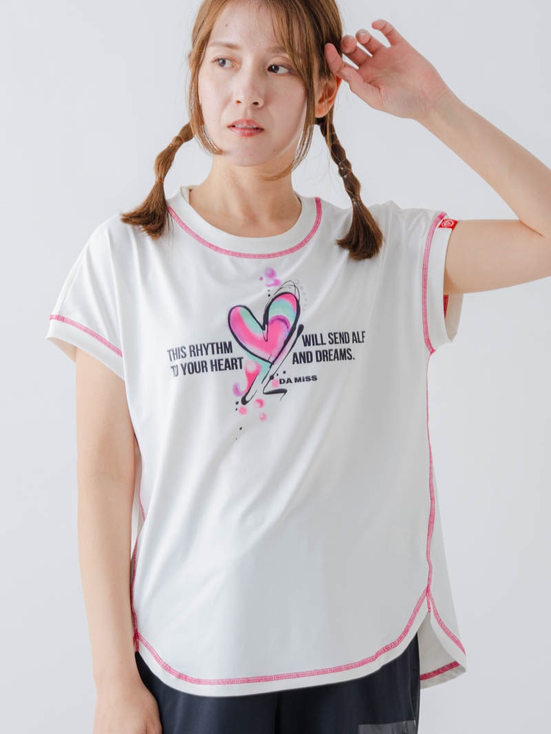 ペイントハートTシャツ  ホワイト  1634-1466