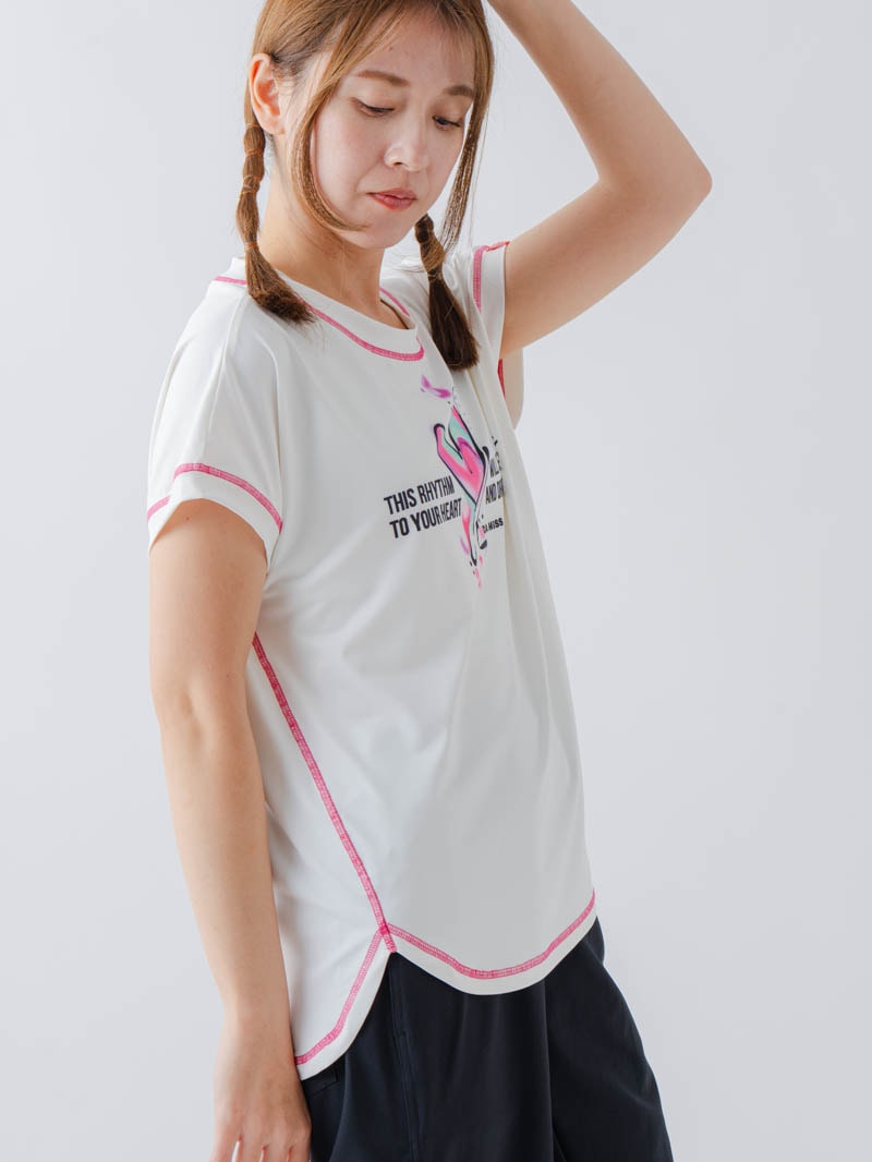 ペイントハートTシャツ  ホワイト  1634-1466