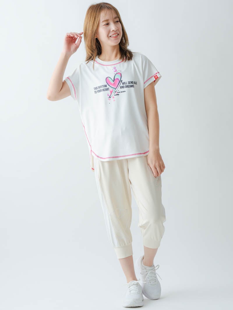 ペイントハートTシャツ  ホワイト  1634-1466