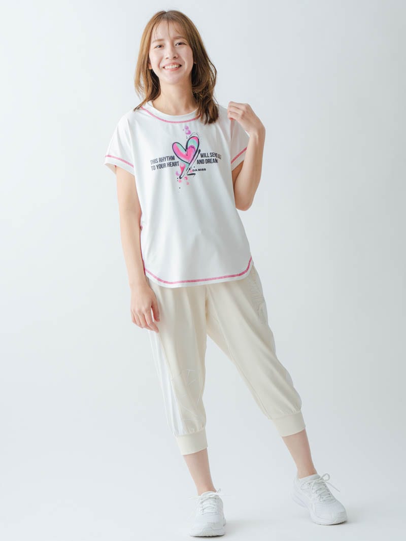 ペイントハートTシャツ  ホワイト  1634-1466